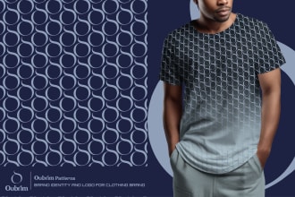 create a monogram seamless pattern design