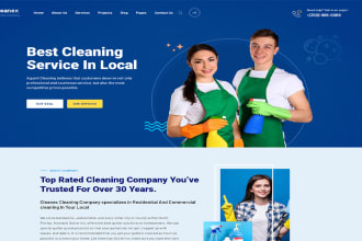 build a cleaning service website like house cleaning, office cleaning website