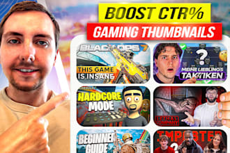 design a CTR boosting gaming thumbnail