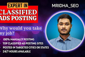 build local classified ads posting on top high traffic platforms for you