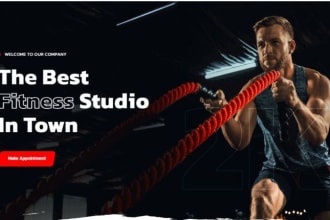 create a website for exercise personal trainer sports or a gym yoga, therapy