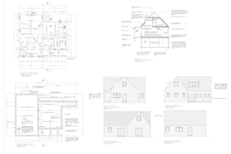 draw , redraw floor plan, building section drawings in autocad