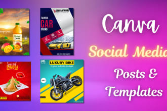 design canva templates,social media posts,flyer,logo,book cover,food posters