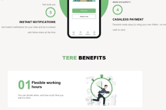 design one page websites with custom css and bootstrap
