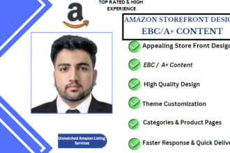 create amazon storefront design or amazon brand store, amazon ebc