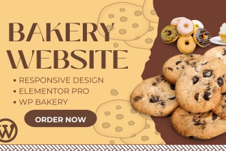 design bakery website for baked goods and cakes with wp bakery