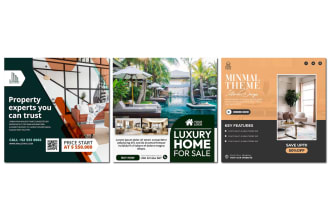 design real estate advertising ads banner flyer poster for instagram facebook