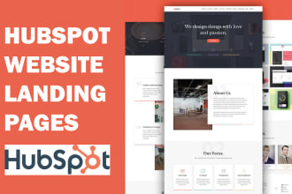 develop responsive editable husbspot website and hubspot landing page