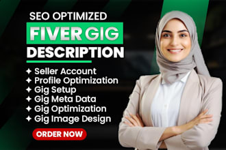 optimize your fiverr gig SEO, description, image and ranking