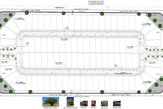 create 2d landscape plan, garden design and site layout