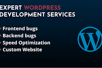 fix wordpress bugs and build a stunning website for you