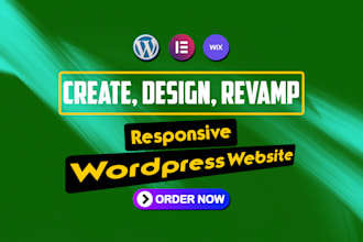 create wordpress website design,clone,revamp or landing page
