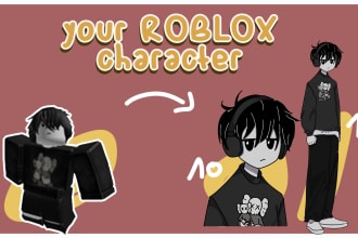 draw your roblox character in a unique style