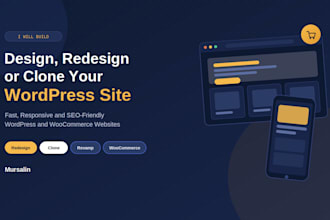 design and redesign your wordpress or woocommerce website