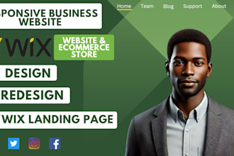 design wix website or redesign wix website and develop wix ecommerce website