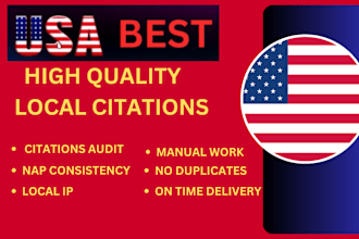 100 USA local citations backlink for gmb ranking