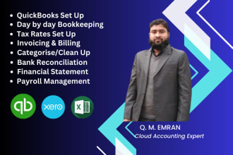 setup, catch up and do your bookkeeping in quickbooks, xero