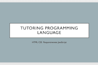 teach programming language HTML, CSS, javascript