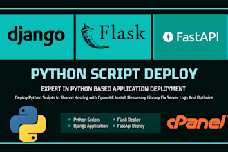 deploy python django flask scripts on cpanel shared hosting