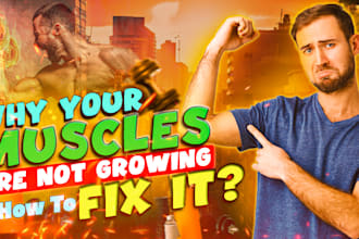 make enlightening, eye catching gym thumbnails in 3 hour