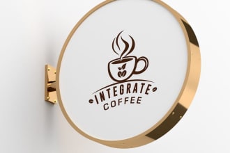 design minimalist food, bbq, grill, coffee shop, and restaurant logo