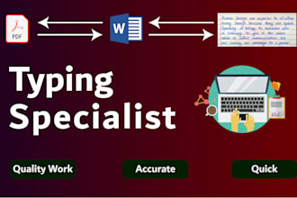 do accurate page typing and typing work job
