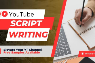 write professional youtube scripts for your channel