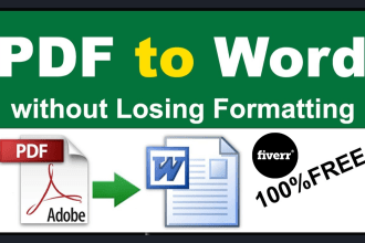 convert PDF to word or excel, images pdf to text with ocr
