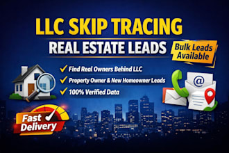 do bulk llc skip tracing for real estate new homeowner and property owner leads