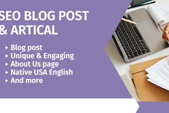 do SEO article writing, website content or blog writing