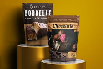 do pouch label design and box packaging design