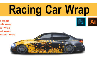 create a professional racing car wraps designs