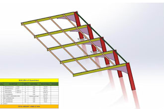 do technical drawing, steel structure boq,bom autocad,solidwork