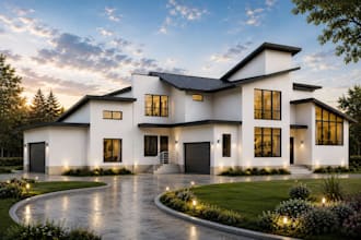 do 3d architectural design, exterior rendering, interior design, 3d floor plan