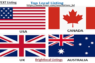 do 100 high quality USA, UK, canada, australian nap listing for SEO