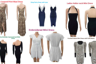 design technical flat drawings of dress for men and women