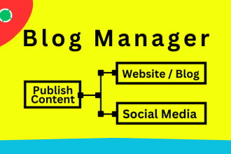 blog manager and website manager as a virtual assistant