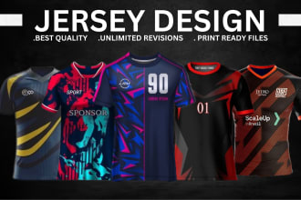 design sublimation any sports and esports jersey design