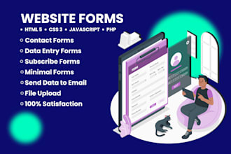 develop or fix HTML, CSS, PHP web forms with email services