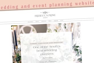 design beautiful wedding and event planner website