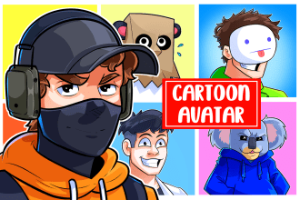 draw cartoon profile picture avatars for any social media