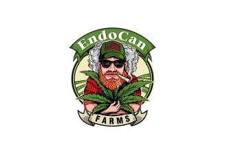 design medical cannabis hemp natural and cbd oil logo