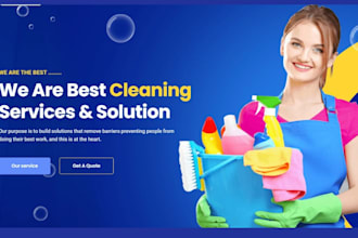 design cleaning booking service wordpress website