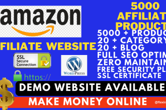 build amazon affiliate marketing website or amazon affiliate website