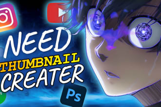 design youtube anime or manga thumbnails