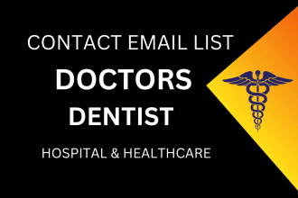 provide doctors, dentist, hospital and health care email list
