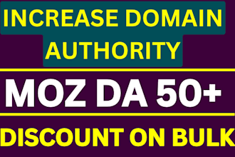 increase moz da domain authority 50 plus with high quality seo backlinks