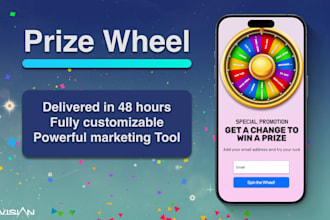 create a spinning prize wheel game webapp