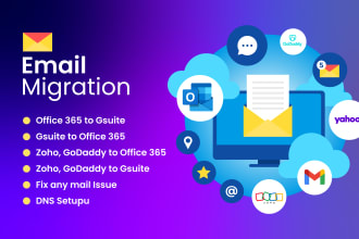 migrate your email to office 365, g suite, zoho, cpanel migration