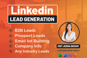 do b2b lead generation, prospect list and email list building for any business